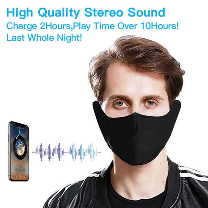Washable Fabric Musical Bluetooth USB Rechargeable Unisex Face Mask_3