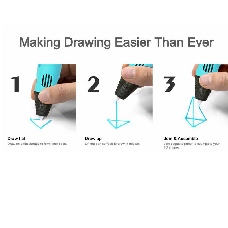 Magic 3D Printing Pen for Kids DIY Pen with LED Display and Filaments_5