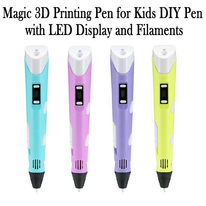Magic 3D Printing Pen for Kids DIY Pen with LED Display and Filaments_17