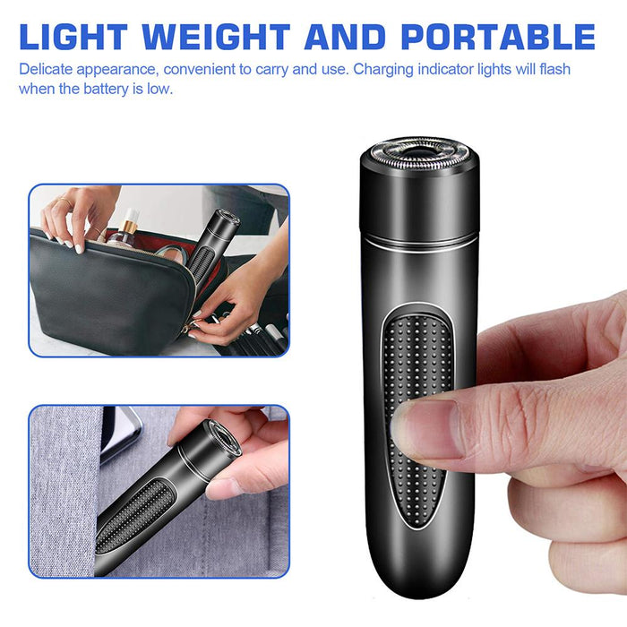 Mini Electric Rotary Shaver Portable Micro-USB Electric Razor for Face and Body Hair_8