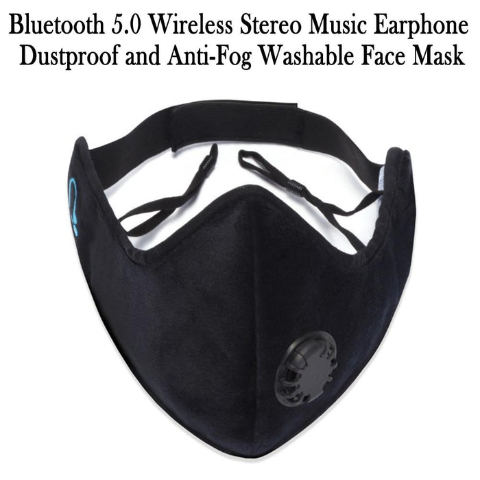 Bluetooth 5.0 Wireless Stereo Music Earphone Dustproof and Anti-Fog Washable Face Mask_3