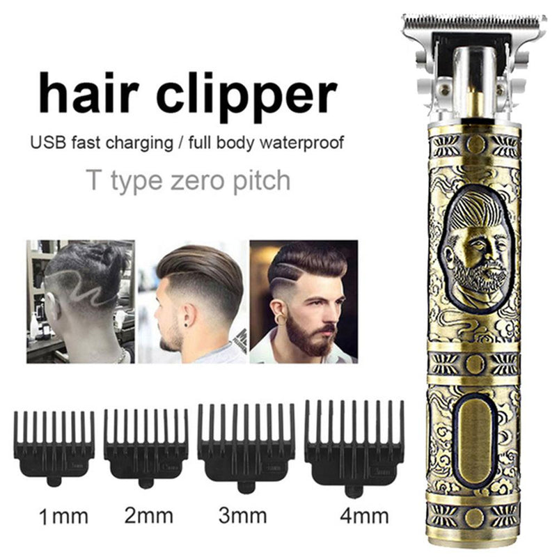 Retro Style USB Rechargeable Cordless Electric Hair Trimmer for Professional and Home Use_11