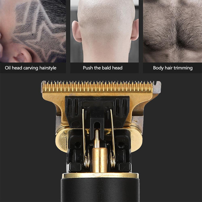 Retro Style USB Rechargeable Cordless Electric Hair Trimmer for Professional and Home Use_4