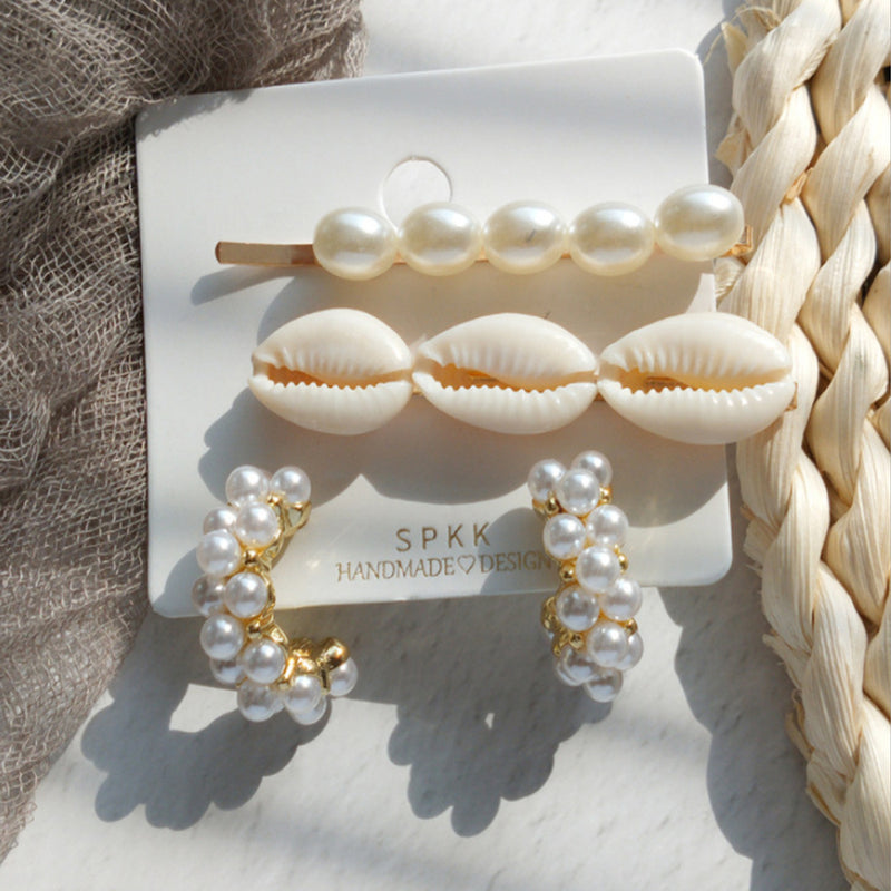Ocean Series Accessory Set Hair Pin Hair Clip and Earrings Fashion Accessory and Jewelry_5