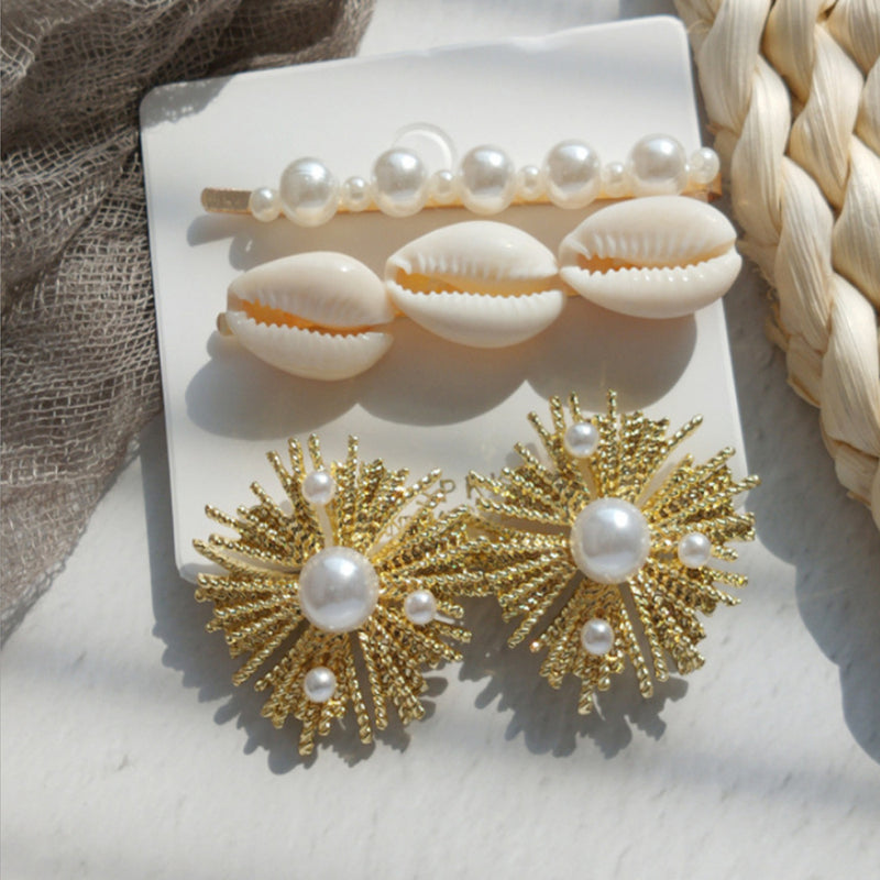 Ocean Series Accessory Set Hair Pin Hair Clip and Earrings Fashion Accessory and Jewelry_8