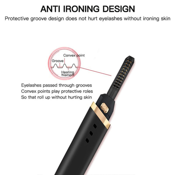 360 ° Rotary Head USB Rechargeable Eyelash Curling Device Quick Heating Long Lasting Eyelash Curler_1
