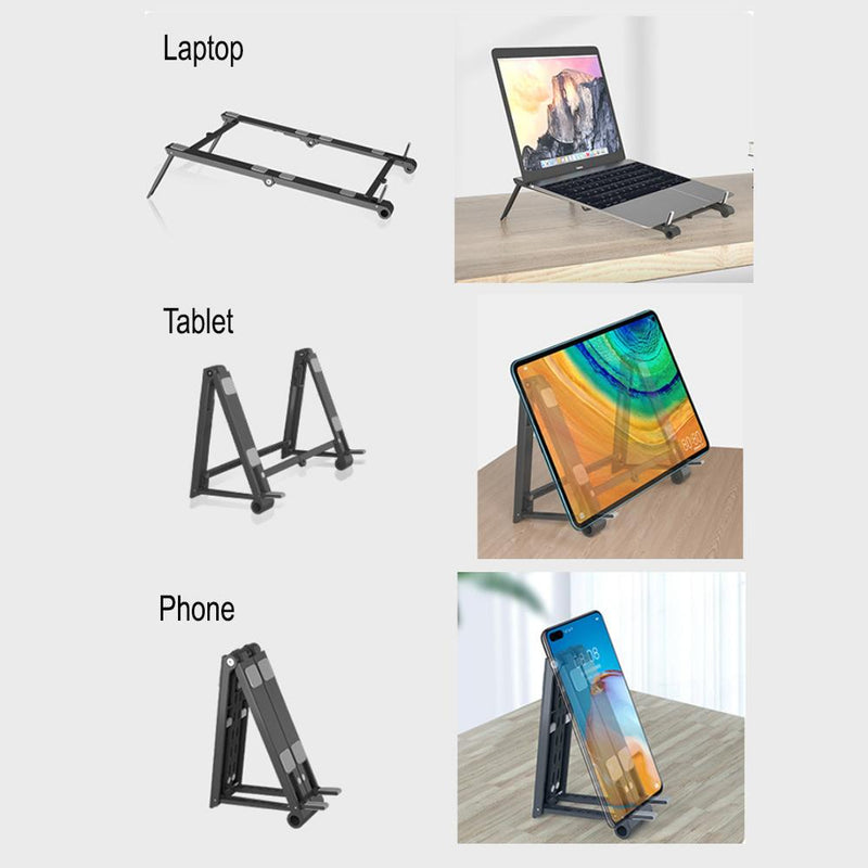 3-in-1 Multi-Function Folding Rack Bracket for Laptop Tablet and Phone Stand Holder_6