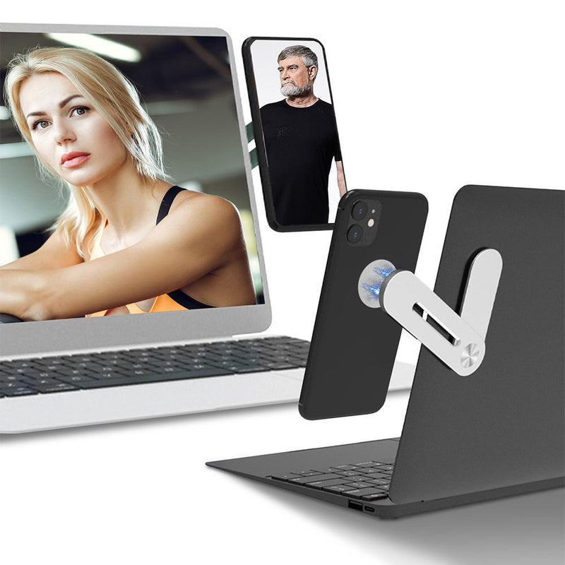 Laptop Side Mount Magnetic Mobile Holder Foldable Laptop Monitor Expansion Bracket_12