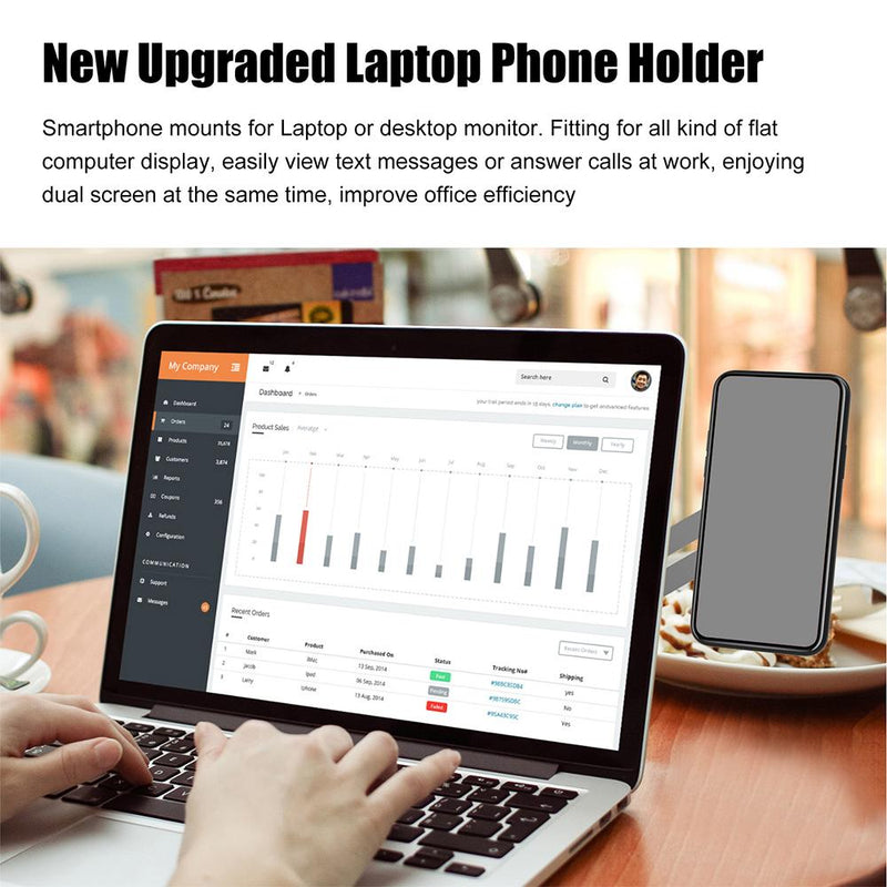 Laptop Side Mount Magnetic Mobile Holder Foldable Laptop Monitor Expansion Bracket_13