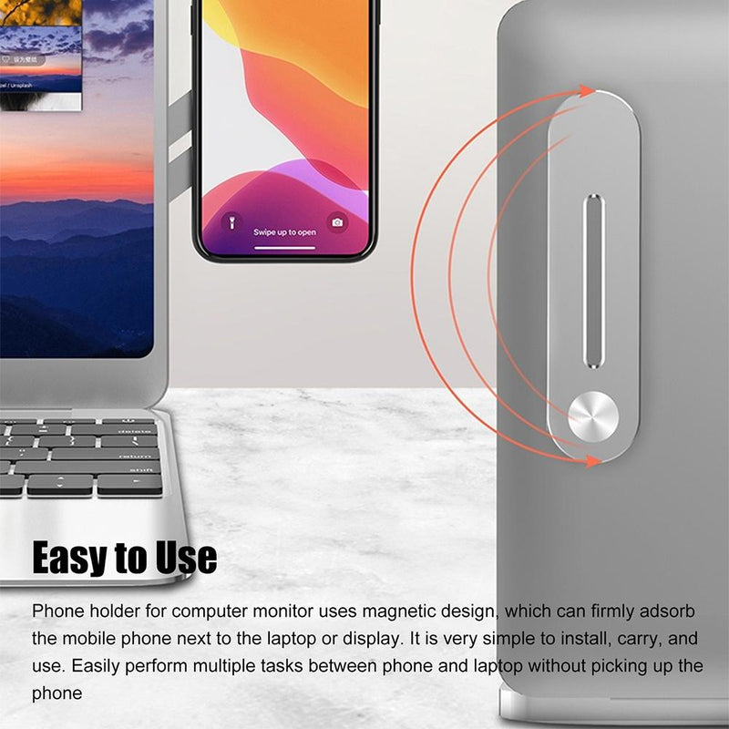 Laptop Side Mount Magnetic Mobile Holder Foldable Laptop Monitor Expansion Bracket_14
