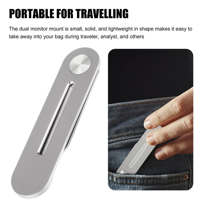 Laptop Side Mount Magnetic Mobile Holder Foldable Laptop Monitor Expansion Bracket_2