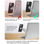 Laptop Side Mount Magnetic Mobile Holder Foldable Laptop Monitor Expansion Bracket_5