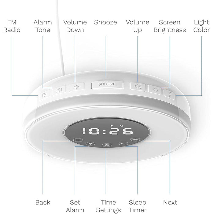New Touch Wake-up Alarm Clock Touch Sensitive LED Light Simulation Digital Clock_3