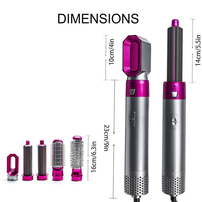 5-in-1 Hot Air Brush Hair Volumizer Straightener and Curler Hair Styling Device_3