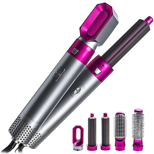 5-in-1 Hot Air Brush Hair Volumizer Straightener and Curler Hair Styling Device_0