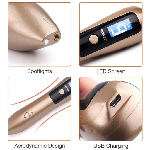 9 Speed USB Rechargeable Spotlight Mole Freckle and Spot Scanner and Remover Pen_1