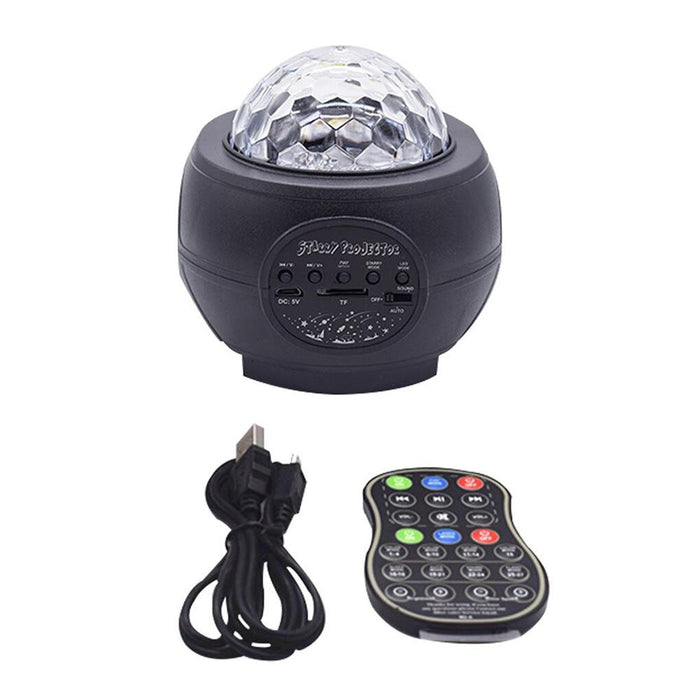 Colorful LED Star Night Light and Rotating Ocean Wave Projector and BT Musical Nebula Lamp_5