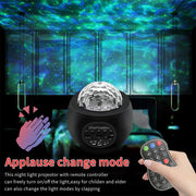 Colorful LED Star Night Light and Rotating Ocean Wave Projector and BT Musical Nebula Lamp_9
