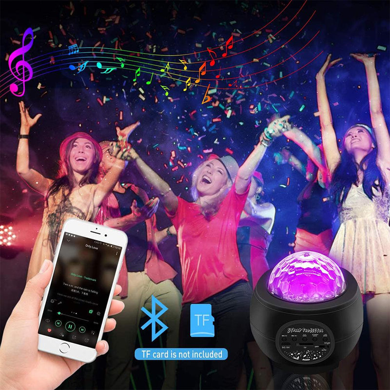 Colorful LED Star Night Light and Rotating Ocean Wave Projector and BT Musical Nebula Lamp_10