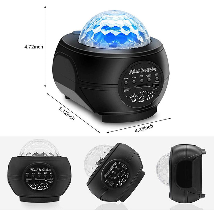 Colorful LED Star Night Light and Rotating Ocean Wave Projector and BT Musical Nebula Lamp_1