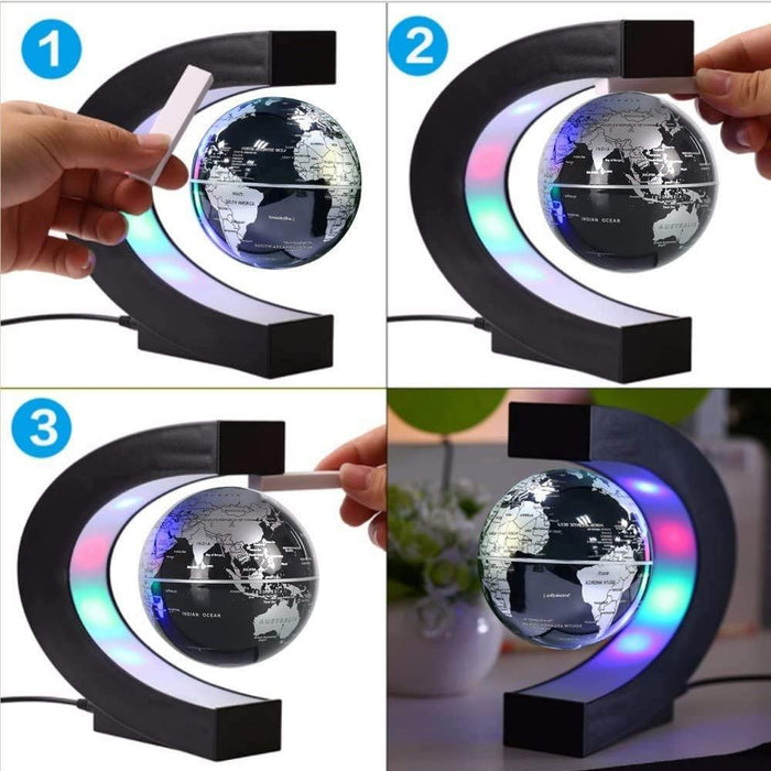 C- Shaped Magnetic Levitation Globe for Desk Table and Home Decoration_1