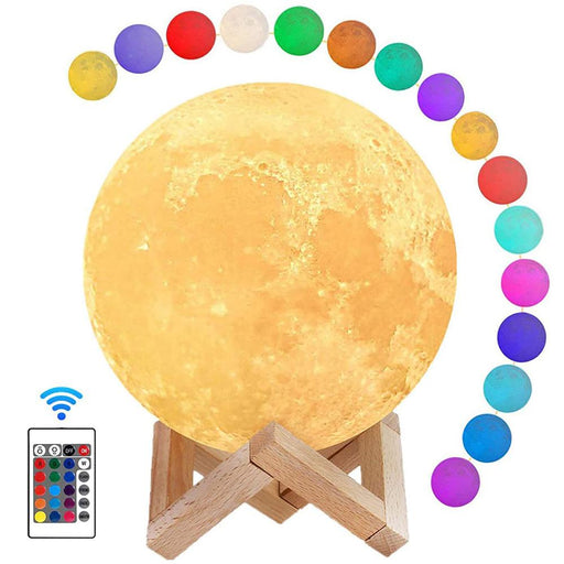 3D Printed Moonlight Lamp in 16 Colors with Remote Control for Bedroom and Home Decoration_0