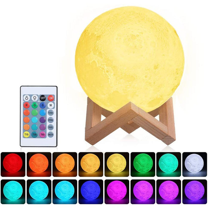 3D Printed Moonlight Lamp in 16 Colors with Remote Control for Bedroom and Home Decoration_10