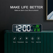 Plugged-in Luminous Large Screen LED Digital Electronic Display Alarm Clock_9