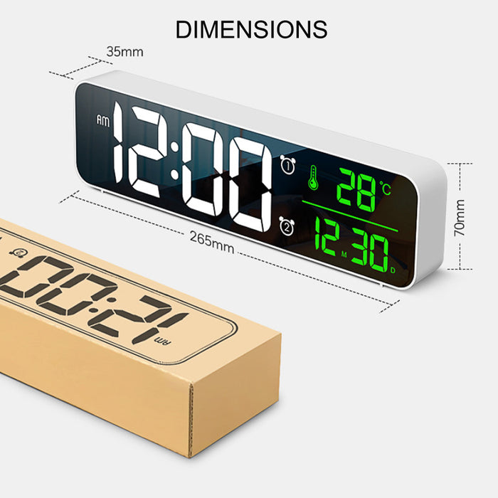 Plugged-in Luminous Large Screen LED Digital Electronic Display Alarm Clock_6