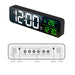 Plugged-in Luminous Large Screen LED Digital Electronic Display Alarm Clock_8