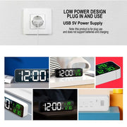 Plugged-in Luminous Large Screen LED Digital Electronic Display Alarm Clock_11