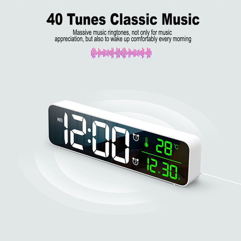 Plugged-in Luminous Large Screen LED Digital Electronic Display Alarm Clock_13