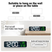 Plugged-in Luminous Large Screen LED Digital Electronic Display Alarm Clock_14