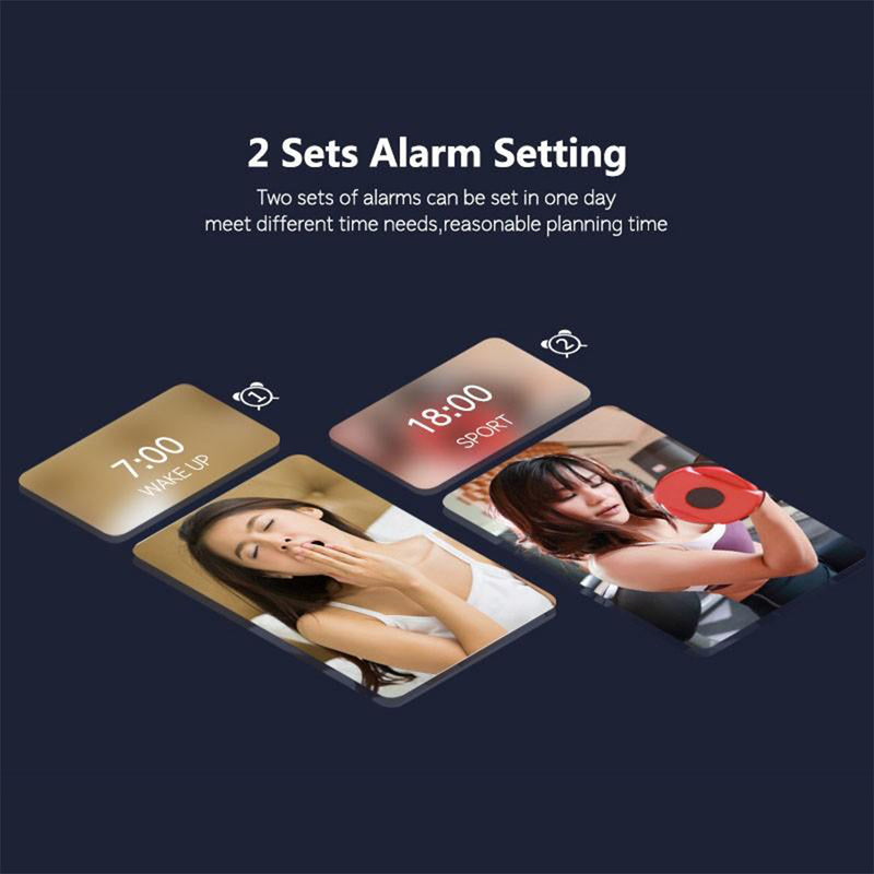 Plugged-in Luminous Large Screen LED Digital Electronic Display Alarm Clock_3