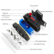 USB Rechargeable Outdoor Multi-Lights Strong Head Lamp for Extreme Outdoor Activities_4