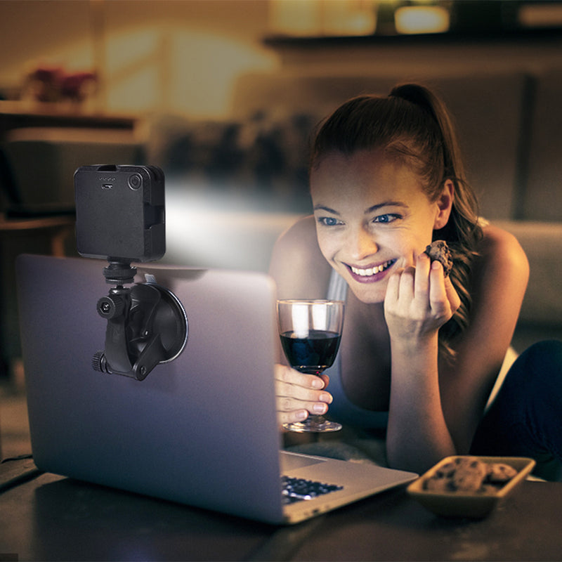 USB Rechargeable Strong Suction Video Conference LED Dimmable Fill Light_6