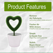 USB Powered Portable Green Plant Negative Ion Desktop Air Purifier_9