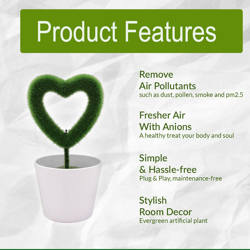 USB Powered Portable Green Plant Negative Ion Desktop Air Purifier_9