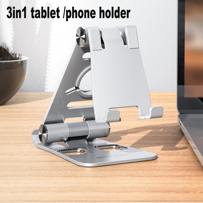 Foldable and Portable 3-in-1 Tablet and Phone Holder for Table and Desktop_7