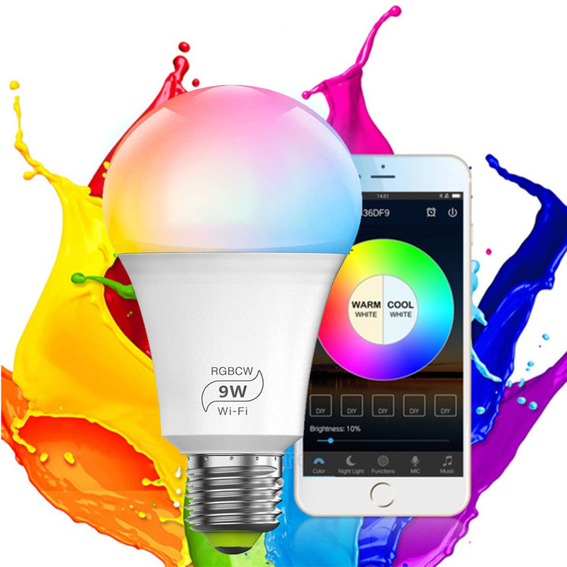 Wi-Fi Enabled 9W Color Changing Smart LED Light Bulb APP Ready_2