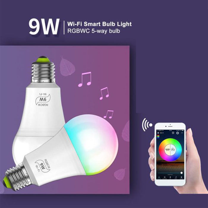 Wi-Fi Enabled 9W Color Changing Smart LED Light Bulb APP Ready_11