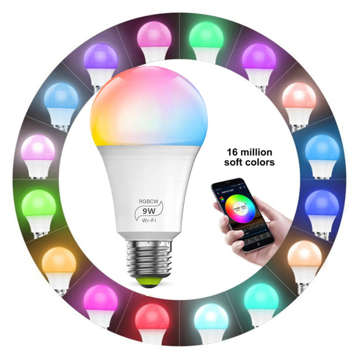 Wi-Fi Enabled 9W Color Changing Smart LED Light Bulb APP Ready_12