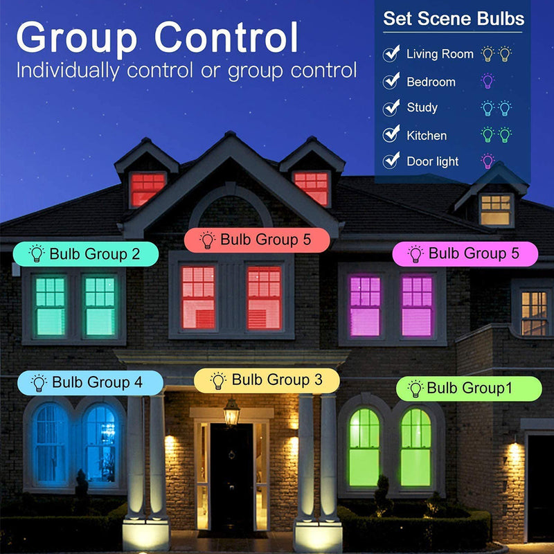 Wi-Fi Enabled 9W Color Changing Smart LED Light Bulb APP Ready_6