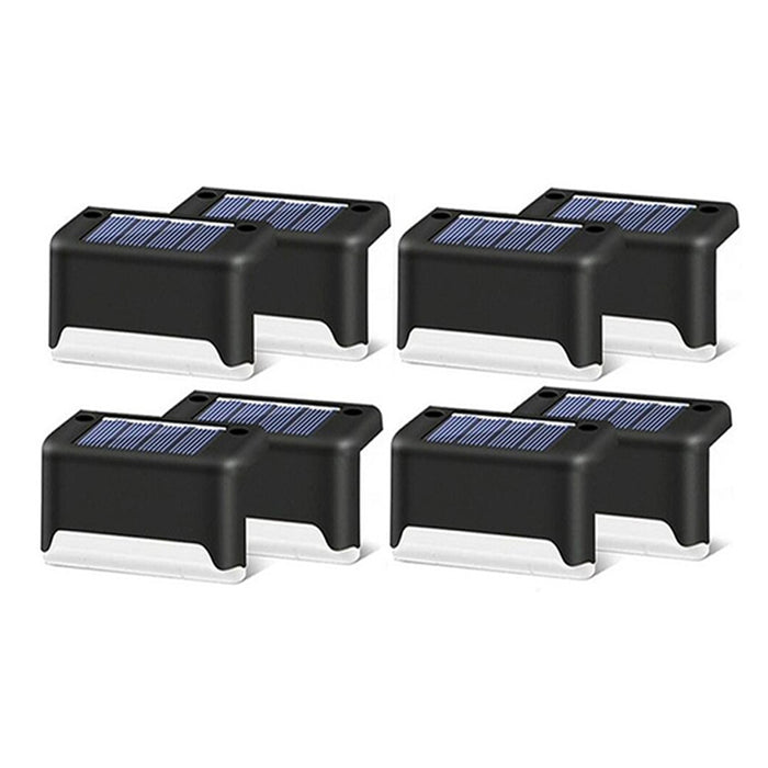 8 Pack of Solar Powered LED Stairway Light Waterproof Ladder Step Light_1