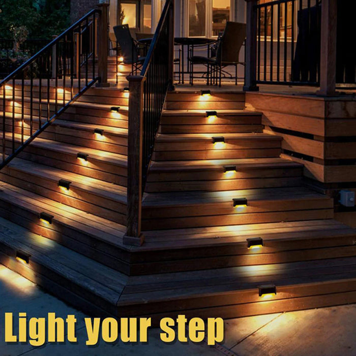 8 Pack of Solar Powered LED Stairway Light Waterproof Ladder Step Light_14