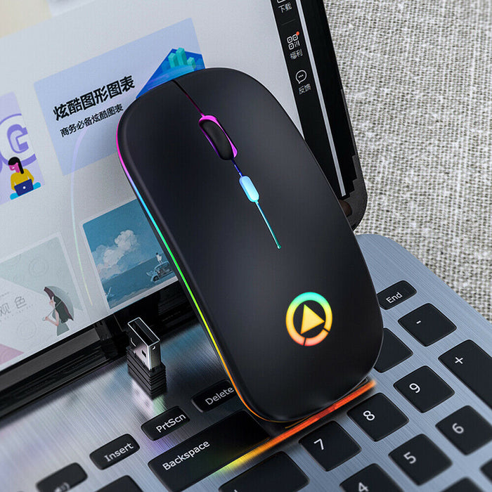 LED Wireless Bluetooth Silent Ergonomic Gaming Mouse_6