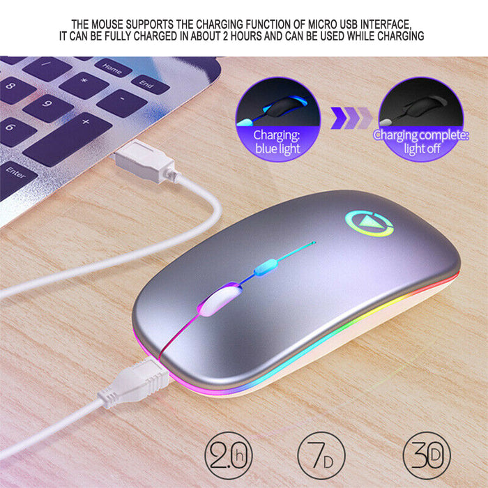 LED Wireless Bluetooth Silent Ergonomic Gaming Mouse_10