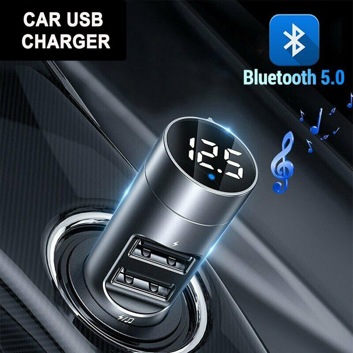 Wireless Car Bluetooth Transmitter and Charger Column Style_10