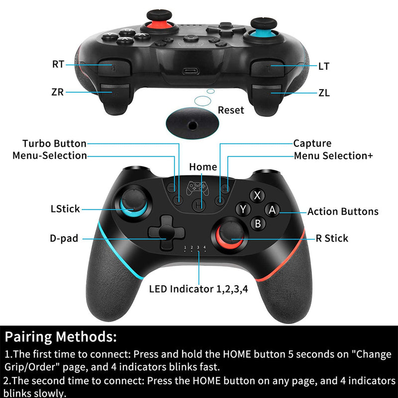 Wireless Switch Pro Controller Gamepad Remote Joystick_8