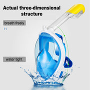 Full Face Dry Diving Mask Adult Silicone Snorkeling Suit_7